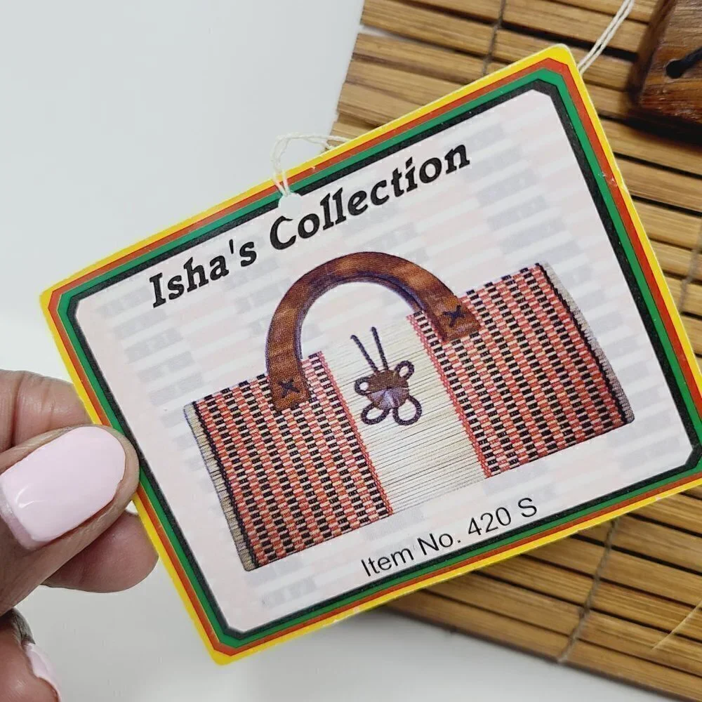 Island Treasures | Jamaica Handmade Bamboo Stick Clutch Bag (One Size)